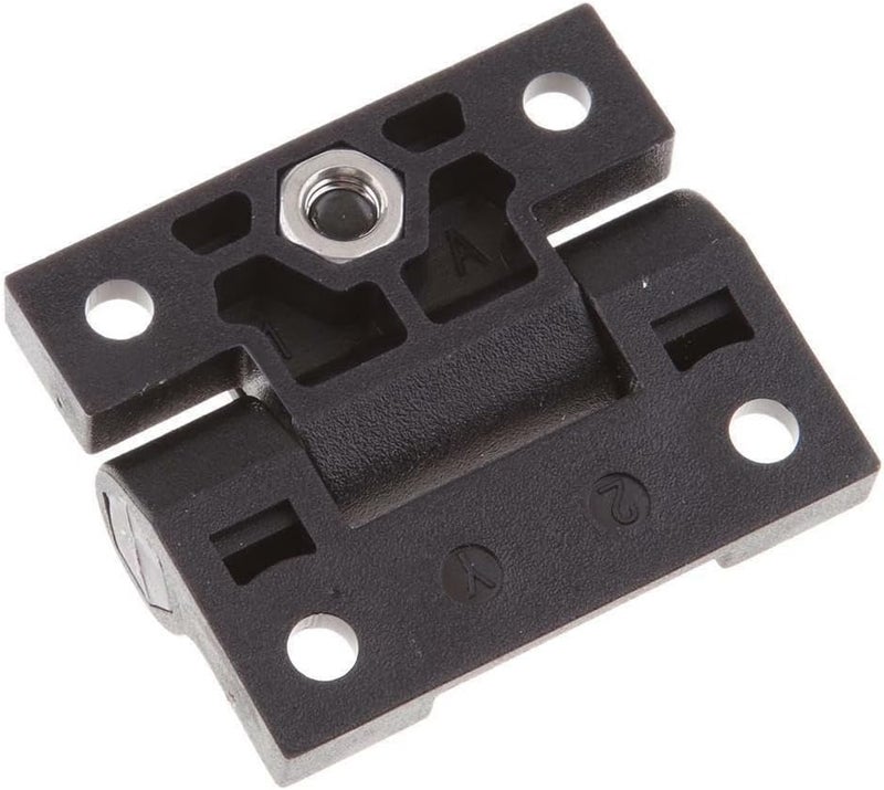 LinaLife 2pcs Adjustable Position Control Torque Hinge 4 Holes for 43mmx36mm Plastic Torque Position Control E6-10-301-20 Series Hinge Black Door Hinges - Image 2